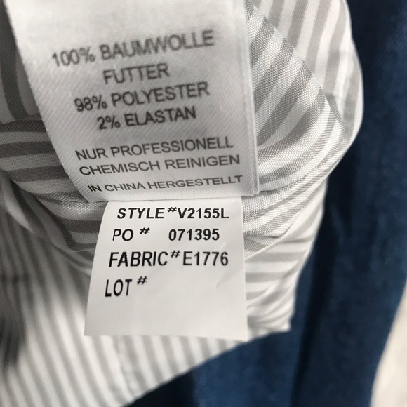 500 Maison Cinqcent Denim Puff Sleeve Blazer Jacket Medium NWOT Cropped - Picture 12 of 12